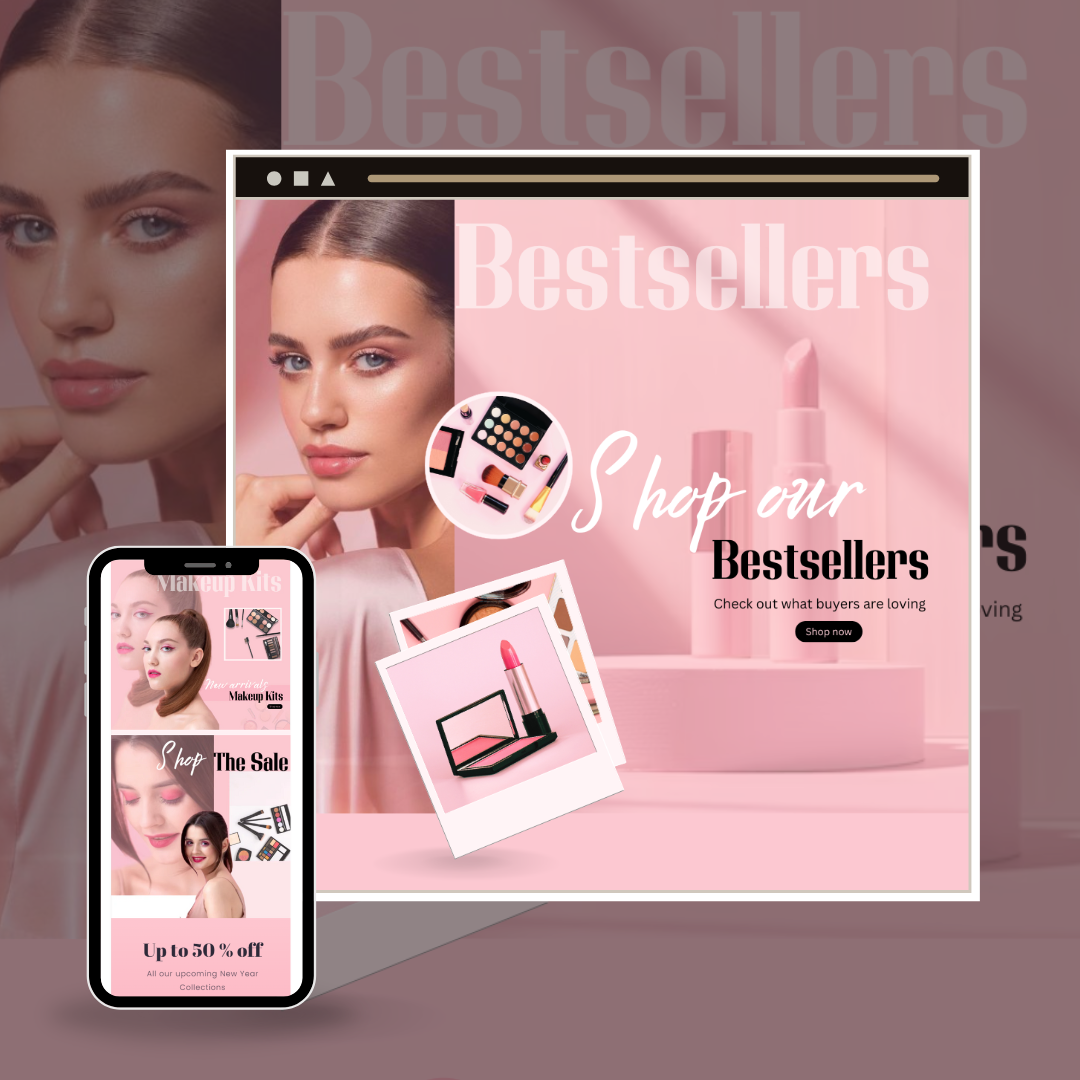 Gray and Black Minimalist Website Mockup Instagram Post